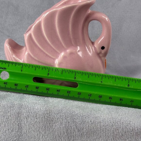 Vintage Pink Ceramic Swan Planter Vase Decor Housewares Container Trinket Dish - Picture 6 of 16